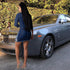 Shredded denim dress denim casual dress - ROUTINE FASHION